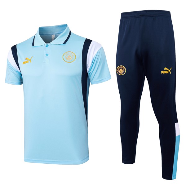 Polo Manchester City Ensemble Complet 2024-25 Bleu